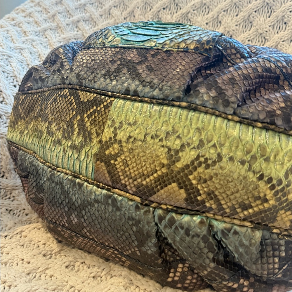 Ghibli Genuine Python Skin Handbag Italian Designer - Picture 9 of 12